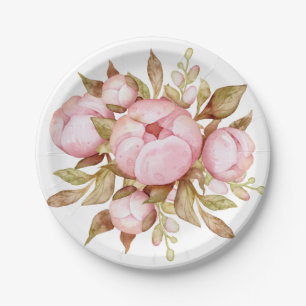 Teddy Bear Baby Bear Baby Shooter Floral Pappteller