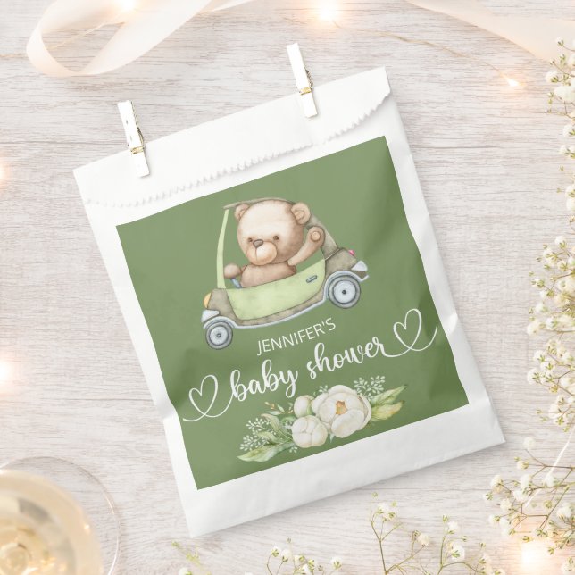 Teddy Bear Baby Bear Baby Shooter Green Geschenktütchen (Ausgeschnitten)