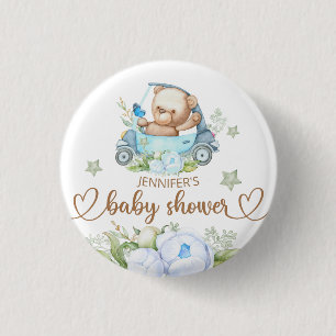 Teddy Bear Baby Bear Babydusche Button