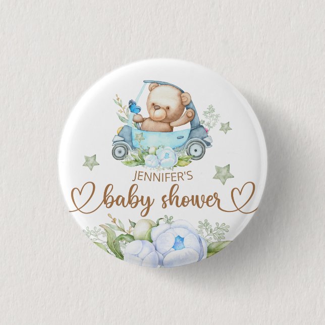 Teddy Bear Baby Bear Babydusche Button (Vorderseite)