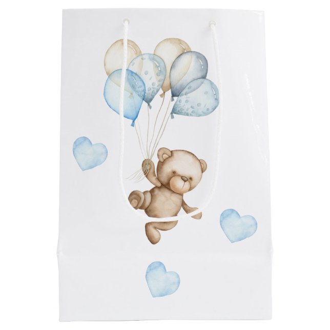 Teddy Bear Baby Bear Babydusche Mittlere Geschenktüte (Rückseite)