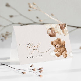 Teddy Bear, Baby Bear, Braun, Babydusche Dankeskarte
