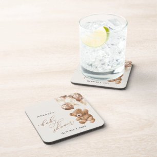 Teddy Bear, Baby Bear, Braun, Babydusche Getränkeuntersetzer