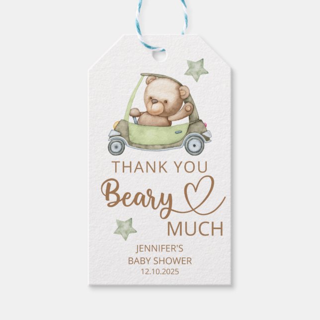 Teddy bear baby bear Danke beary vieles Geschenk T Geschenkanhänger