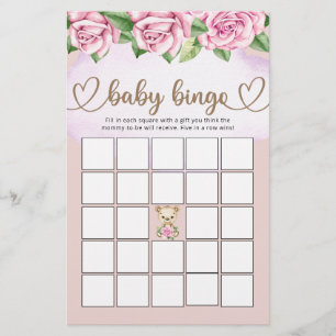 Teddy Bear Baby Bear Girl Baby Shooting Bingo Game