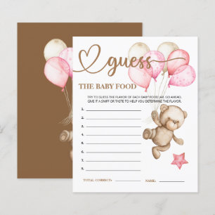 Teddy Bear Baby Bear Guess die Baby Food Card.