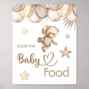 Teddy Bear Baby Bear “Guess the Baby Food” Poster