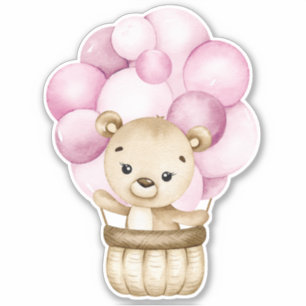 Teddy Bear Baby Bear Pink Süße Tier Sticker