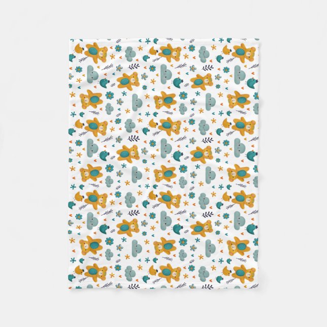 Teddy Bear Baby Blanket Fleecedecke (Vorderseite)