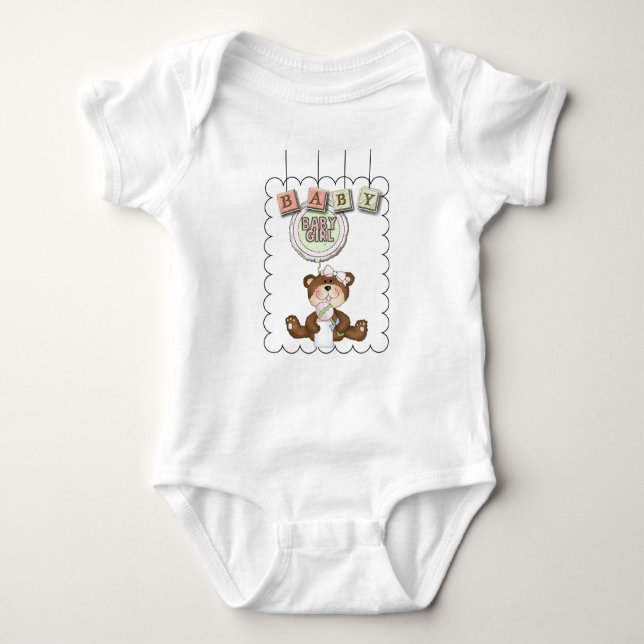 Teddy Bear Baby Blocks & Balloon Shirt (Vorderseite)