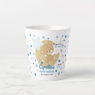 Teddy Bear Baby Boy Birth Stände Milchtasse
