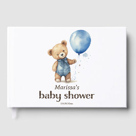 Teddy Bear Baby Boy Dusche Gästebuch