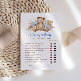 Teddy Bear Baby Boy Mommy oder Daddy Game