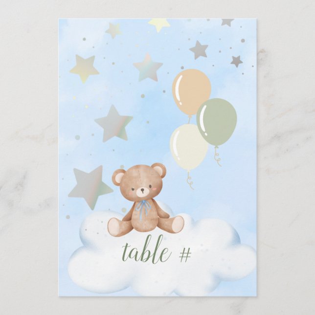 Teddy Bear Baby Dusche 12x18 Programm (Vorderseite)