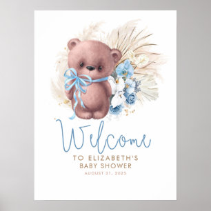 Teddy Bear Baby Dusche Begrüßungszeichen Poster