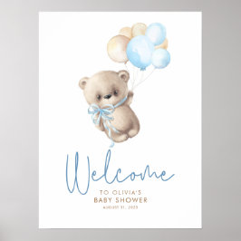 Teddy Bear Baby Dusche Begrüßungszeichen Poster