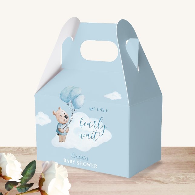 Teddy Bear Baby Dusche Blau Geschenkschachtel (Von Creator hochgeladen)