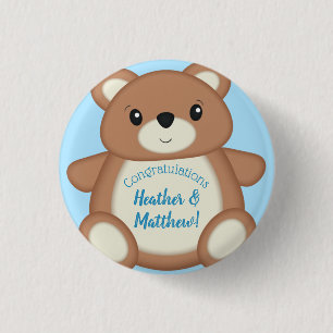 Teddy Bear Baby Dusche Button