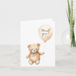 Teddy Bear Baby Dusche Danke Karte