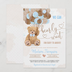 Teddy Bear Baby Dusche Einladung