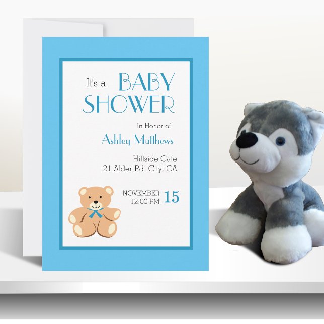 Teddy Bear Baby Dusche Einladung (Von Creator hochgeladen)