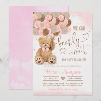 Teddy Bear Baby Dusche Einladung