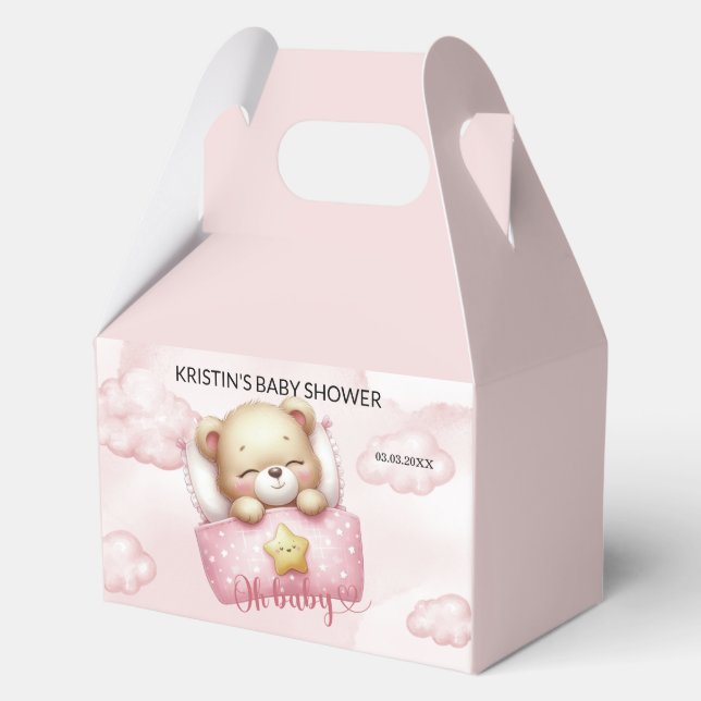Teddy Bear Baby Dusche Geschenkschachtel (Vorderseite)