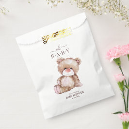 Teddy Bear Baby Dusche, Girl Pink Bear Baby Dusche Geschenktütchen