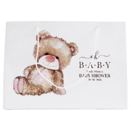 Teddy Bear Baby Dusche, Girl Pink Bear Baby Dusche Große Geschenktüte