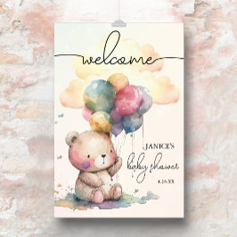 Teddy Bear Baby Dusche Grosser Empfang Poster