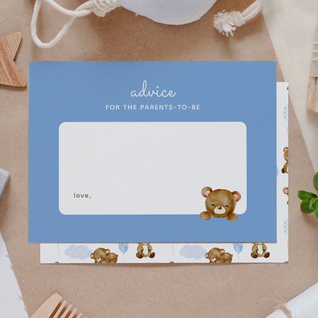 Teddy Bear Baby Dusche Kinderbetreuung Mitteilungskarte (Von Creator hochgeladen)