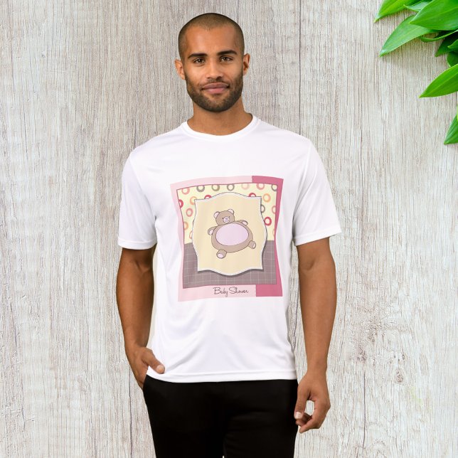 Teddy Bear Baby Dusche mit Retro Circles T-Shirt (Von Creator hochgeladen)