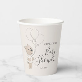 Teddy Bear Baby Dusche Pappbecher