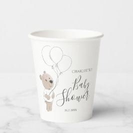 Teddy Bear Baby Dusche Pappbecher