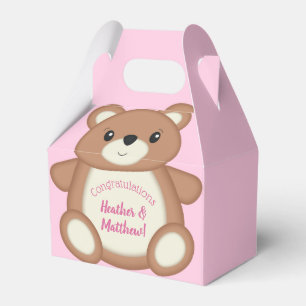 Teddy Bear Baby Dusche Pink Girl Geschenkschachtel