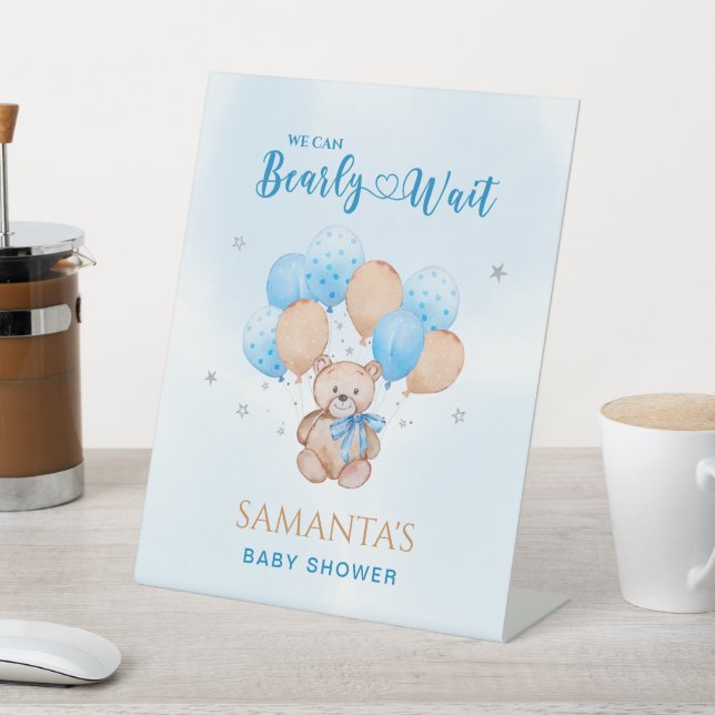 Teddy Bear Baby Dusche Sockelschild (In SItu)