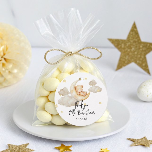 Teddy Bear Baby Dusche - Über dem Moon Thema Geschenkanhänger (Von Creator hochgeladen)