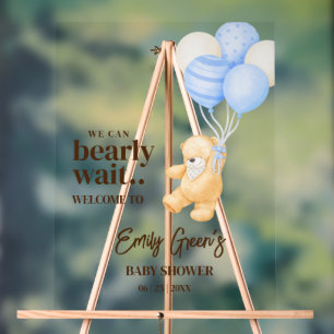 Teddy Bear Baby Dusche wir können frühzeitig warte Acrylschild