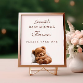 Teddy Bear Baby Duschfavoriten zum Schlafen Poster