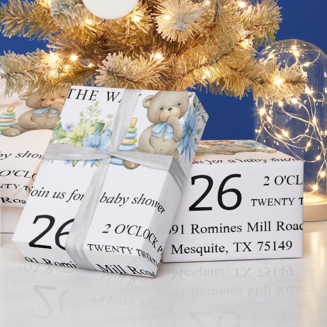 Teddy Bear Baby Duschpapier Geschenkpapier (Feiertage)