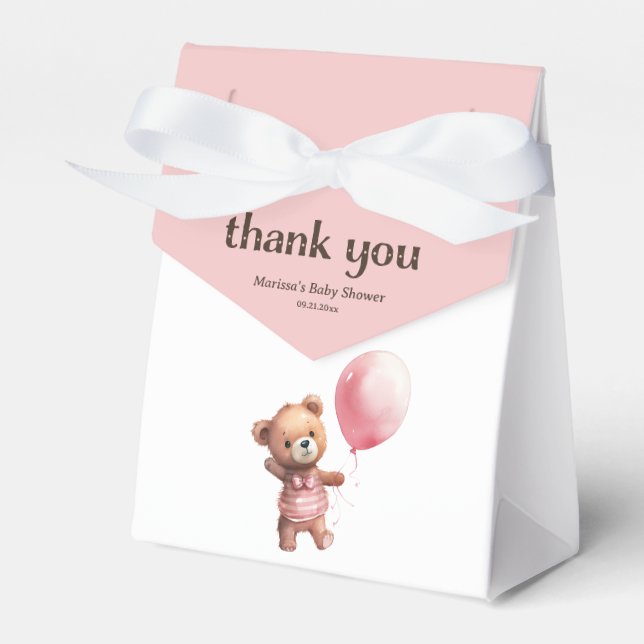 Teddy Bear Baby Girl Duft Box Geschenkschachtel (Vorderseite)