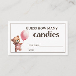 Teddy Bear Baby Girl Shooting Game Begleitkarte