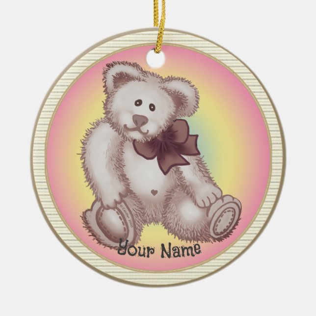 Teddy Bear Baby Keramik Ornament (Vorne)