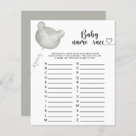 Teddy Bear Baby Namensspiel