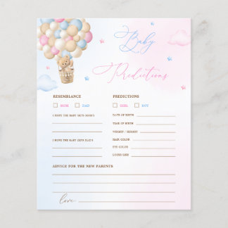 Teddy Bear Baby Predictions and Advice Game