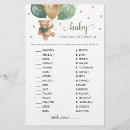 Teddy Bear Baby Rund um das World Game