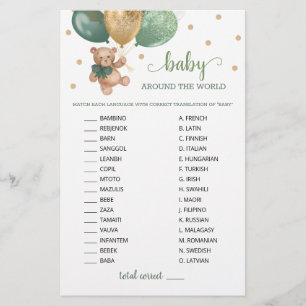 Teddy Bear Baby Rund um das World Game