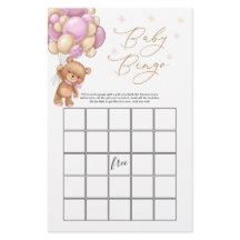 Teddy Bear Baby Shooter Bingo Game