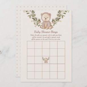 Teddy Bear Baby Shooter Bingo Game Template Einladung