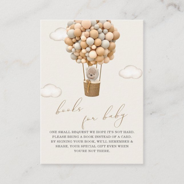 Teddy Bear Baby Showbuchanfrage Begleitkarte (Vorderseite)